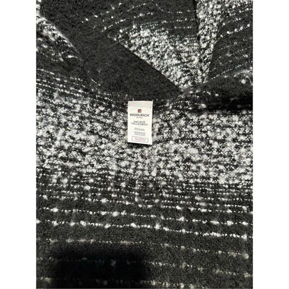 Woolrich shawl pancho blanket wrap one size drape open front - Picture 6 of 8